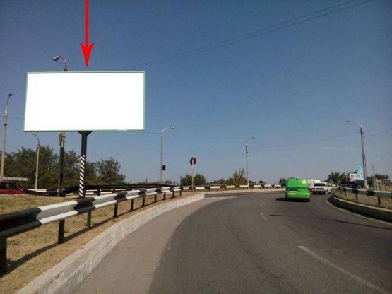 Фото рекламної площини за адресою дз34А,авторозв'язка вул. Січеславський шлях - вул. Дорожня - пр. Ювілейний (на розділовій смузі шляхопроводу)