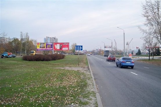 Фото рекламної площини за адресою Набережна магістраль – вул.Українська, рух до вокзалу, ліва площина