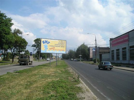 Фото рекламної площини за адресою вул.Діагональна - Південне шосе, напрямок руху до вул.Діагональної