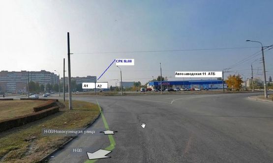Фото рекламної площини за адресою вул.Автозаводська - вул.Новокузнецька, обличчям до кола, ліва площина Фото рекламної площини за адресою вул.Автозаводська - вул.Новокузнецька, обличчям до кола, ліва площина