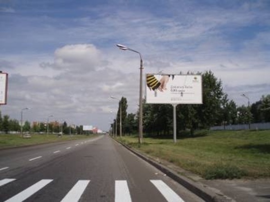 Фото рекламной плоскости по адресу Богатырская ул., через 170м по ходу от ул Полярная к Вышгороду