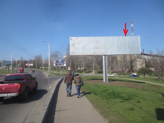 Фото рекламной плоскости по адресу Грушевского Мих. возле моста (схема №1) А правая