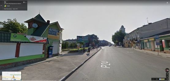 Фото рекламної площини за адресою пр. Грушевського, біля Михайлівської церкви, напрям в центр