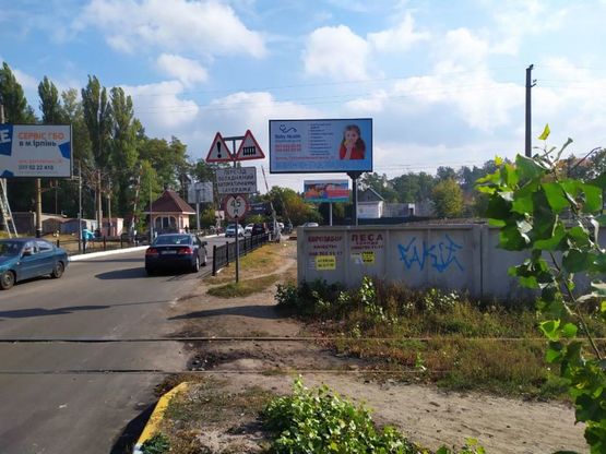 Фото рекламної площини за адресою м. Ірпінь I- вул. Центральна ЖД Переїзд  з Ірпіня право