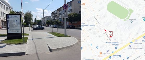 Фото рекламної площини за адресою ул. Гагарина район д. 14, р-н центрального ЦНАПА, Автовокзала, Центрального рынка Фото рекламної площини за адресою ул. Гагарина район д. 14, р-н центрального ЦНАПА, Автовокзала, Центрального рынка