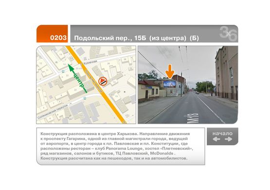 Фото рекламної площини за адресою Подольский пер., 15Б  (из центра)  (Б)