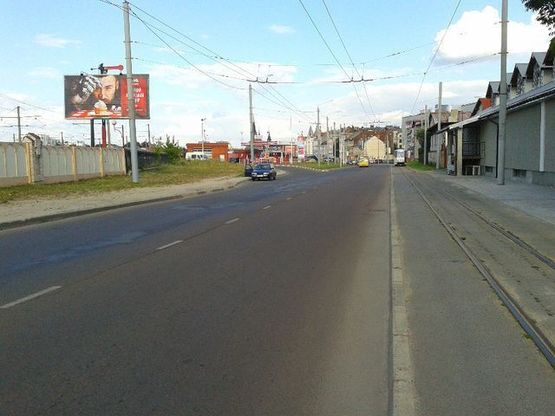 Фото рекламной плоскости по адресу Городоцкая ул., 120 (к ж\д вокзалу) (в центр) Новая Почта Фото рекламной плоскости по адресу Городоцкая ул., 120 (к ж\д вокзалу) (в центр) Новая Почта