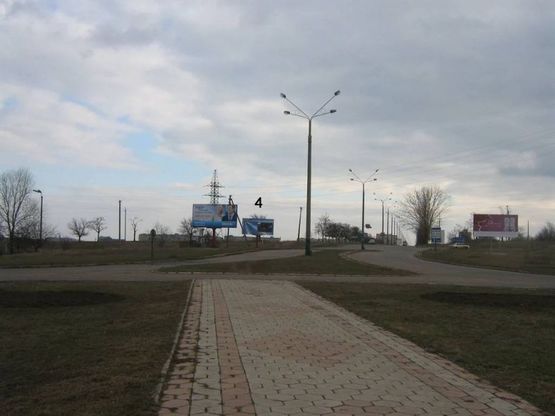 Фото рекламної площини за адресою г.Южный, Поворот в Южный, кольцевая развязка, якорь, слева