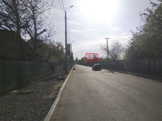 Фото рекламной плоскости по адресу г.Вишневое, ул.Чорновола, напротив ул.Староюрьевской 4