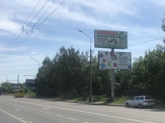 Фото рекламной плоскости по адресу вул. Кн. Володимира перехрестя з вул.Шевченко  (напрямок з центру) + ПОКЛЕЙКА З ВИШКИ/А2 верх
