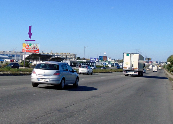 Фото рекламної площини за адресою Кольцевая дорога, 100 м после Жулянского путепровода, направл. на Святошин