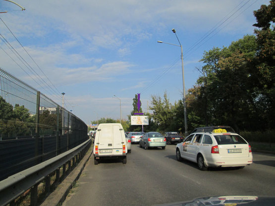 Фото рекламної площини за адресою ул.Борщаговская/Политехническая направление в центр Фото рекламної площини за адресою ул.Борщаговская/Политехническая направление в центр