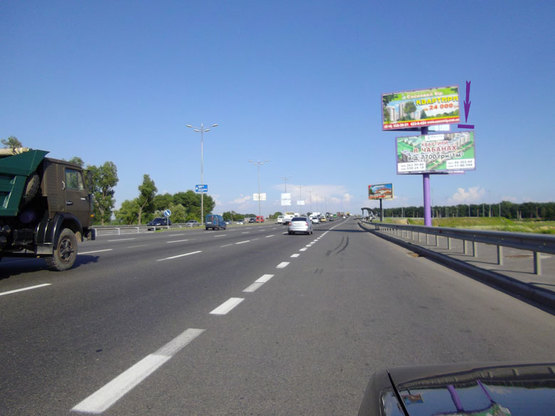Фото рекламной плоскости по адресу Кільцева дорога, Жулянський шляхопровід, у напр. Одеської пл. (нижня пл.)