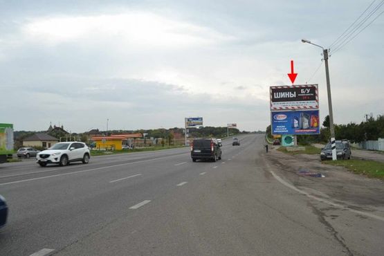 Фото рекламної площини за адресою Полтавский шлях-пос.Песочин-ул. Автомобильная напротив двух АЗС (выезд из города)