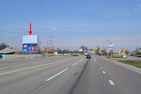 Фото рекламної площини за адресою Полтавский шлях-пос.Песочин-ул. Автомобильная напротив двух АЗС(въезд в город)