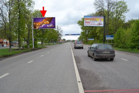 Фото рекламной плоскости по адресу Белгородское шоссе-пост ГАИ-пос Лесное-въезд в город