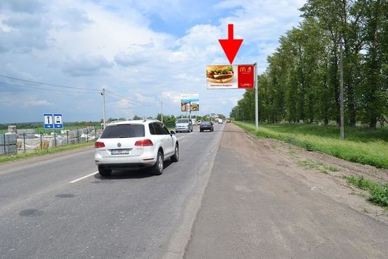 Фото рекламной плоскости по адресу ул. Леся Сердюка -окружная дорога-флажок №3 выезд из города в ст пос. Циркуны