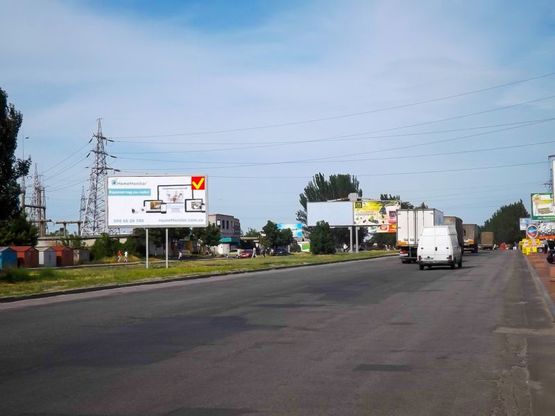 Фото рекламної площини за адресою Донецьке шосе, за ринком "Березинський", з центру/Донецкое шоссе, за рынком "Березинский", из центра, перед поворотом к ТЦ Караван Фото рекламної площини за адресою Донецьке шосе, за ринком "Березинський", з центру/Донецкое шоссе, за рынком "Березинский", из центра, перед поворотом к ТЦ Караван