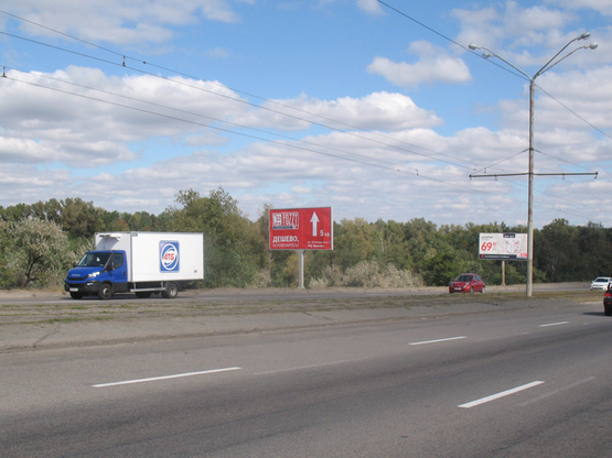 Фото рекламной плоскости по адресу Донецьке шосе - Кайдацький міст (в'їзд)/Донецкое шоссе - Кайдакский мост (въезд)