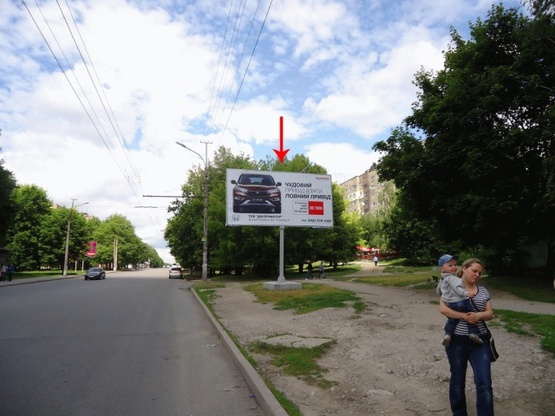 Фото рекламної площини за адресою вул.Панікахи, 91, до центру/ул. Паникахи, 91, в центр Фото рекламної площини за адресою вул.Панікахи, 91, до центру/ул. Паникахи, 91, в центр