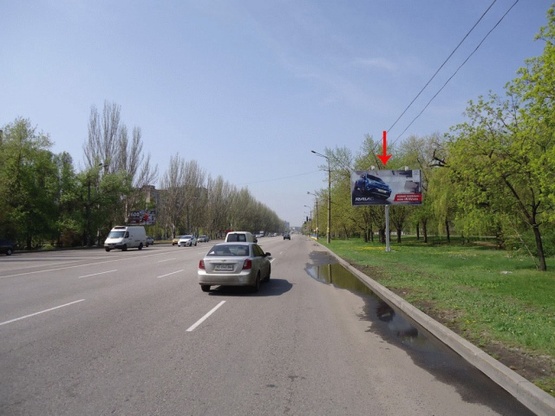 Фото рекламной плоскости по адресу вул. Набережна Заводска, Червоний камінь, до ж/м Парус, Покровський, з центру/ул. Набережная Заводская, Красный камень, к ж/м Парус, Комунар, из центра