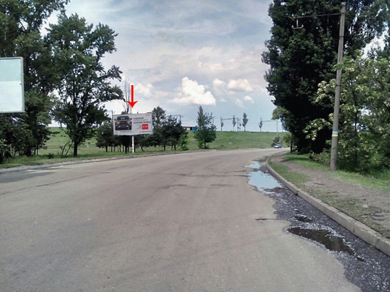 Фото рекламної площини за адресою Гребля, біля Дніпродзержинської ГЕС, в'їзд, з центру/Плотина, возле Днепродзержинской ГЭС, въезд, из центра