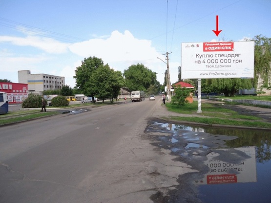 Фото рекламної площини за адресою вул. Степового Фронту,36 біля "КАПИ", з центру/Степного Фронта ул. 36, возле "КАПИ", из центра