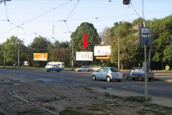 Фото рекламной плоскости по адресу ул. Балковская - ул. Градоначальницкая (Дюковский парк)