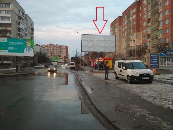 Фото рекламной плоскости по адресу Кравчука_від АС №1_ТЦ СЛОН_с.м. Сільпо