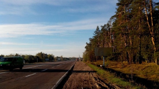 Фото рекламної площини за адресою Траса Житомир-Коростень с. Оліївка. В'їзд в Житомир зі ст.Коростеня ст А