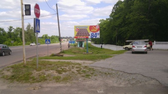 Фото рекламної площини за адресою Траса Житомир-Бердичів, вїзд в м.Житомир (с. Зарічани) ст А (щит № 1