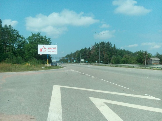 Фото рекламной плоскости по адресу Траса Новоград-Житомир с.Березівка, напрямок з Житомира на Новоград,Рівне, ст.Б