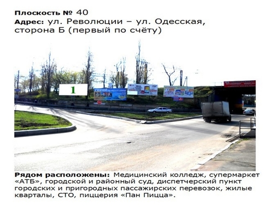 Фото рекламной плоскости по адресу ул Одесская_ул. Вокзальная_м-н Центр (ЖД мост) 1 Фото рекламной плоскости по адресу ул Одесская_ул. Вокзальная_м-н Центр (ЖД мост) 1