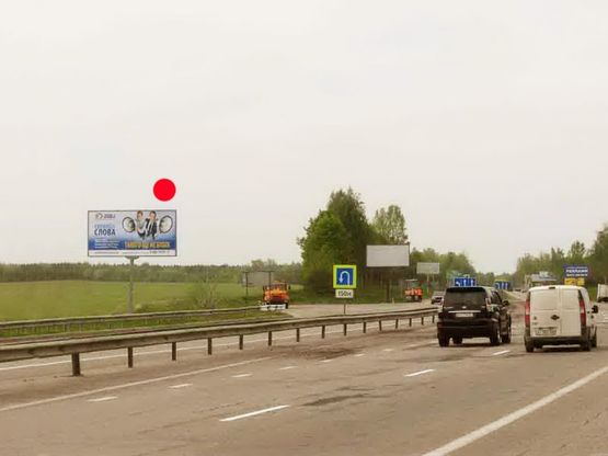 Фото рекламної площини за адресою А/д Киев-Одесса 10, км 31+200 м, слева / из Киева, за рестораном "Очаг", напротив поворот на с. Калиновка, выезд из с.Глеваха, 18 км от Одесской пл.