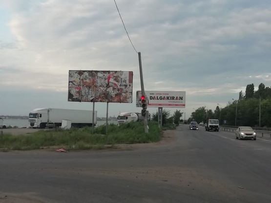 Фото рекламної площини за адресою Объездная дорога, с. Усатово, 14+500Б в стор пос. Кототвского