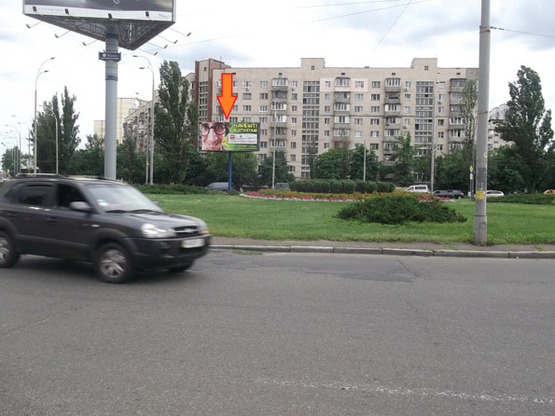 Фото рекламної площини за адресою просп. Героев Сталинграда/ул.Мате Залке направление на Московский мост (А)