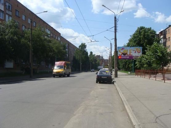 Фото рекламной плоскости по адресу Петра Ротача пров.(Соколова), 22 - Миру просп.(поблизу "Хуторка")