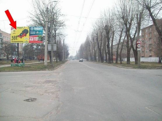 Фото рекламной плоскости по адресу вул. Курчатова, 3 (поворот на "Колізей") Фото рекламной плоскости по адресу вул. Курчатова, 3 (поворот на "Колізей")