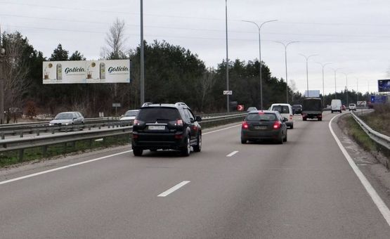 Фото рекламной плоскости по адресу ул Богатырская - напр.на Петривцы,Лютиж,Дымер/900 м перед поворотом на Вышгород (В) правый