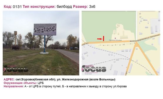 Фото рекламной плоскости по адресу ул. Железнодорожная (около больници) Фото рекламной плоскости по адресу ул. Железнодорожная (около больници)