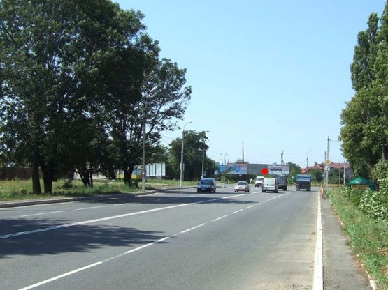 Фото рекламной плоскости по адресу Т-подібне перехрестя Вінницьке шосе - вул.Профспілкова. неподалік: оптові бази буд матеріалів, побутової хімії, садівництва (в'їзд в місто, в центр) [праве вухо]