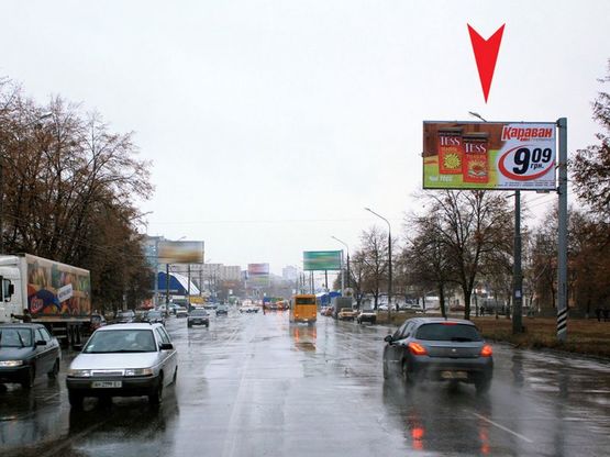 Фото рекламної площини за адресою Юбилейный пр-т, 59, в центр Фото рекламної площини за адресою Юбилейный пр-т, 59, в центр