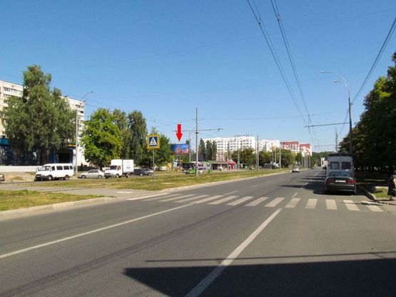 Фото рекламной плоскости по адресу Победы пр-т, 75-А, из центра Фото рекламной плоскости по адресу Победы пр-т, 75-А, из центра