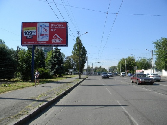 Фото рекламной плоскости по адресу Пр-т Отрадный (напротив дома №40), на перекрестке. Офисный центр ЖК Фундамент, КиевГорСтрой ЖК Отрада, ресторан Сыто-Пьяно