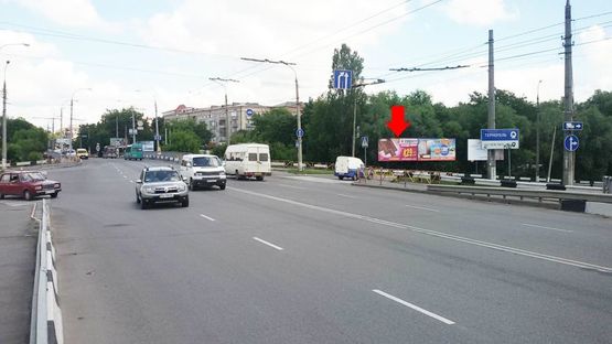 Фото рекламной плоскости по адресу Каменецкая ул. - ул.Толстого, развязка, левый Фото рекламной плоскости по адресу Каменецкая ул. - ул.Толстого, развязка, левый