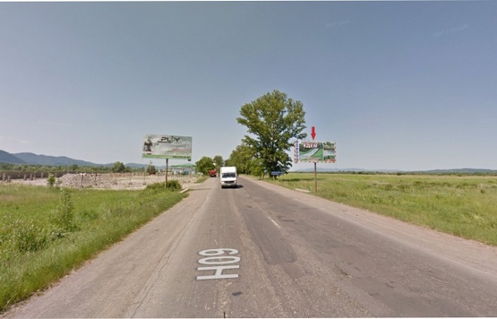 Фото рекламної площини за адресою Виїзд з м. Тячів, біля АЗС UPG, Маркет, супермаркету Барва в сторону м. Хуст, траса мукачево -Рогатин