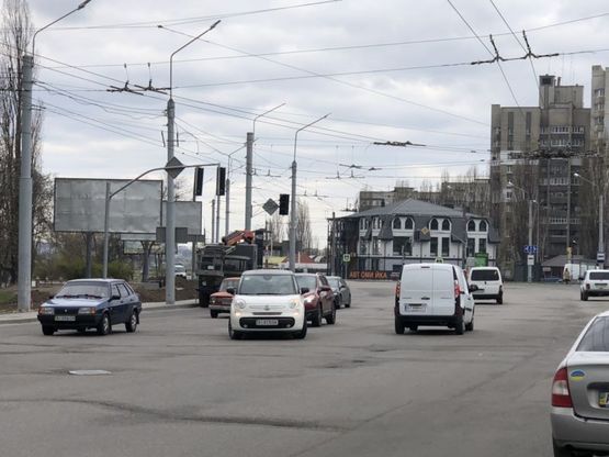 Фото рекламної площини за адресою Вул. Леваневського, навпроти м-ну "Новус" напрямок в центр