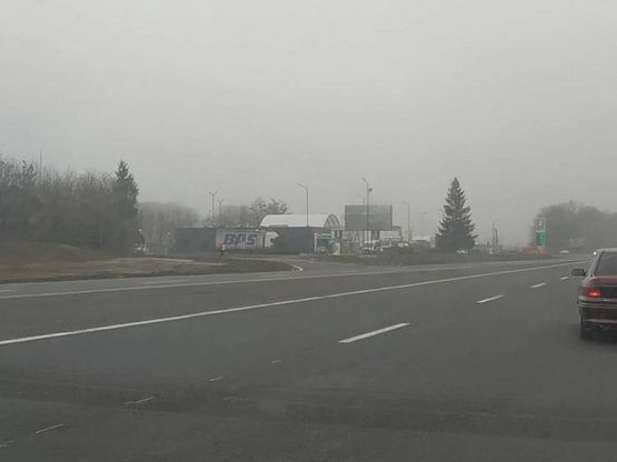 Фото рекламной плоскости по адресу Немирівська траса, АЗС ОККО Фото рекламной плоскости по адресу Немирівська траса, АЗС ОККО