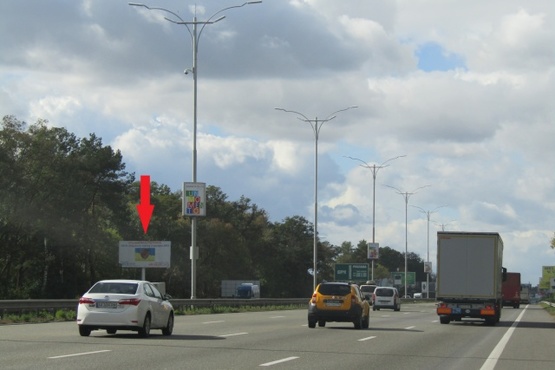 Фото рекламної площини за адресою Бориспольская трасса из г.Борисполь (27+450, 800 м перед АТБ-Маркет )