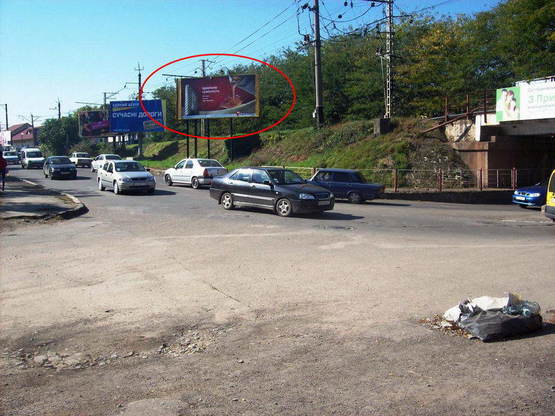 Фото рекламної площини за адресою Вул. Анкудінова - вул. Руська в зоні переїзду по вул.Гагаріна ст. А